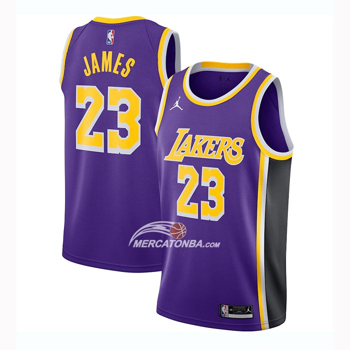 Maglia Los Angeles Lakers Lebron James Statement 2020-21 Viola